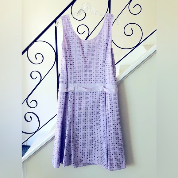 Lavender Lined Depache Mode Eyelet Dress - Picture 1 of 13